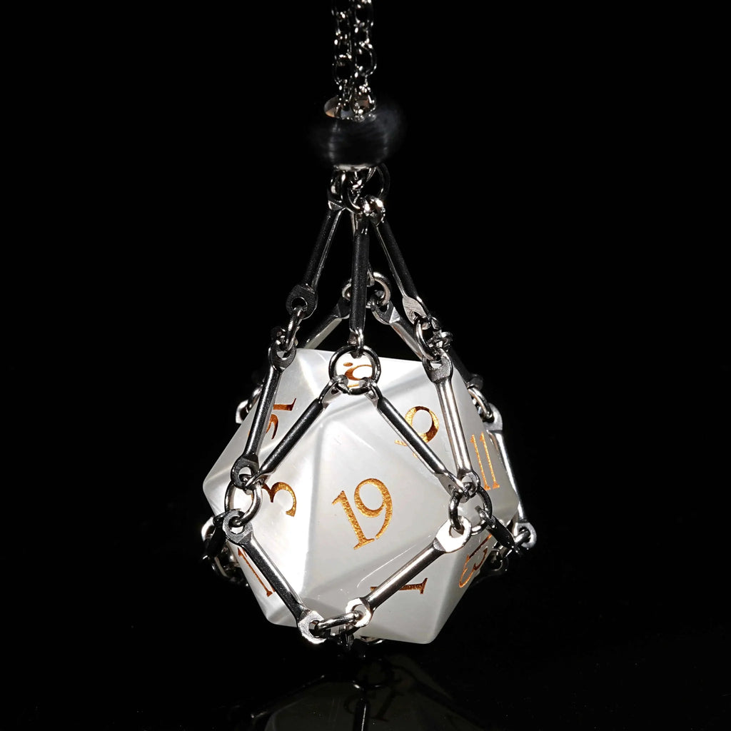 Dwarf Craftsman Natural Stone D&D Dice Set – Gold Numbers – Dwarf Artisan - Opal Gems D&D Dice Set + Gold Numbers