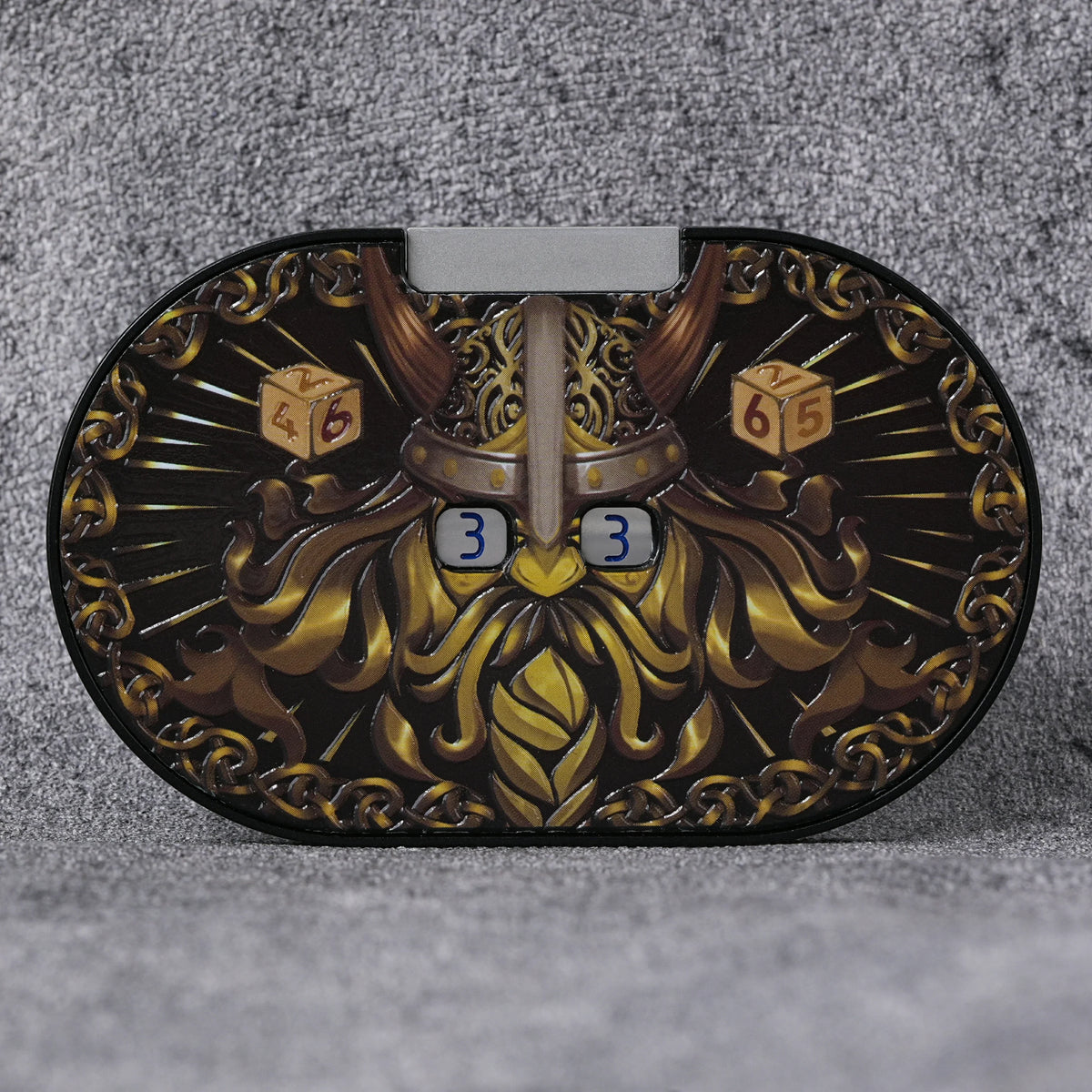 Dwarf Horned Metal Spinner Dice Set