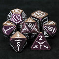 Eagle Metal DND Dice Set – Gradient Purple Metallic Eagle and Sword Series DND Dice Set