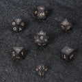 Ebony Acrylic DND Dice Set – Black Ebony Wood DND Dice Set