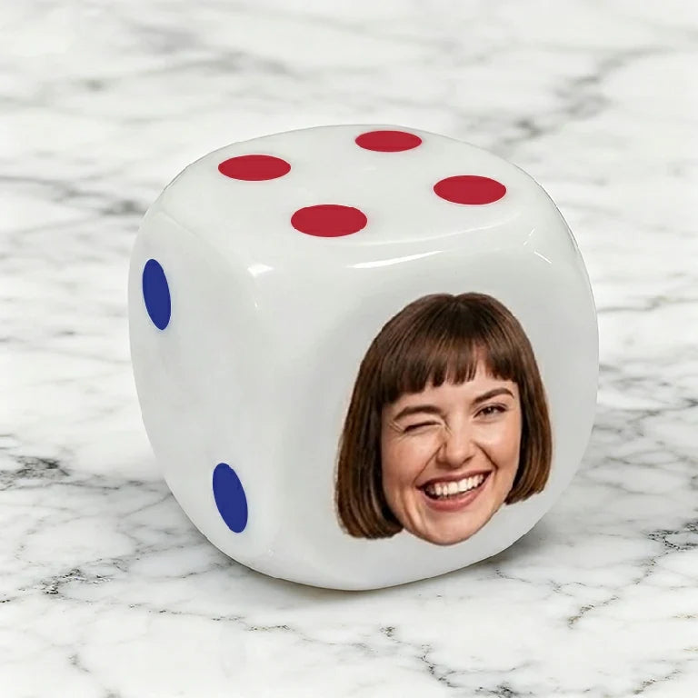 Face Photo Acrylic D6 Dice Set – alternate product view