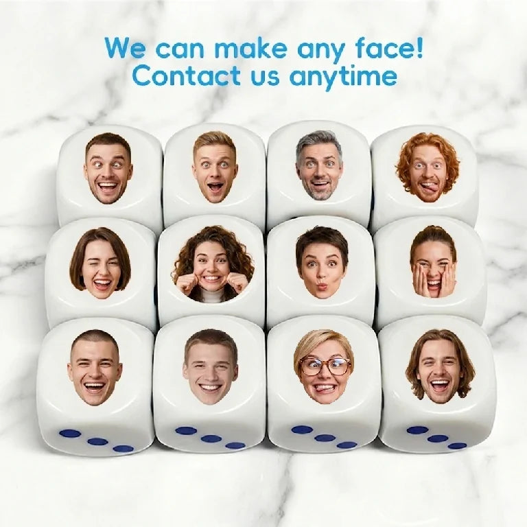 Face Photo Acrylic D6 Dice Set – alternate product view