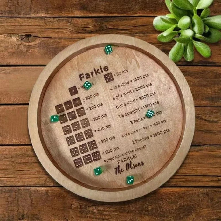 Farkle Dice Tray – Wooden – alternate product view