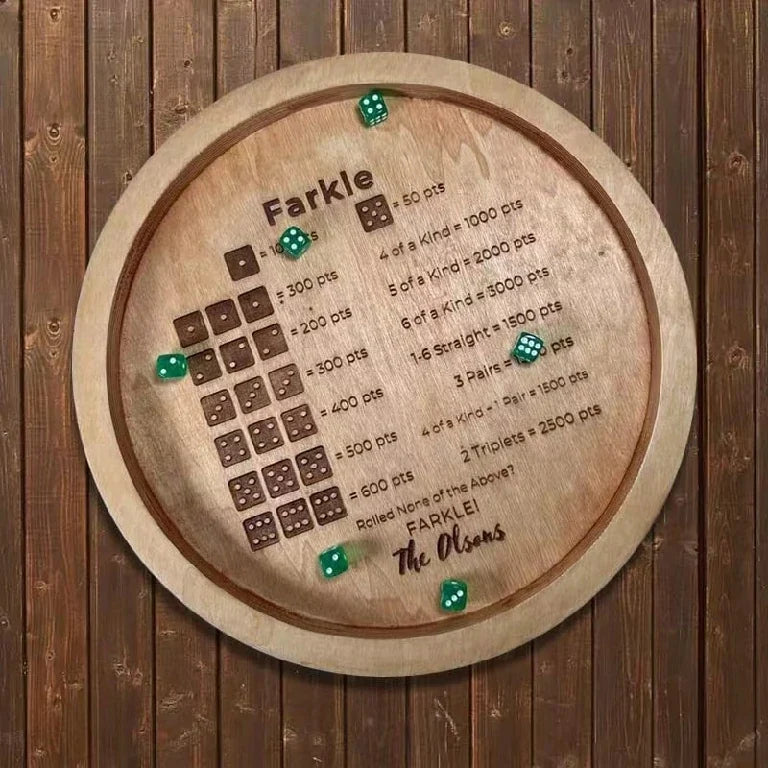 Farkle Dice Tray – Wooden – alternate product view