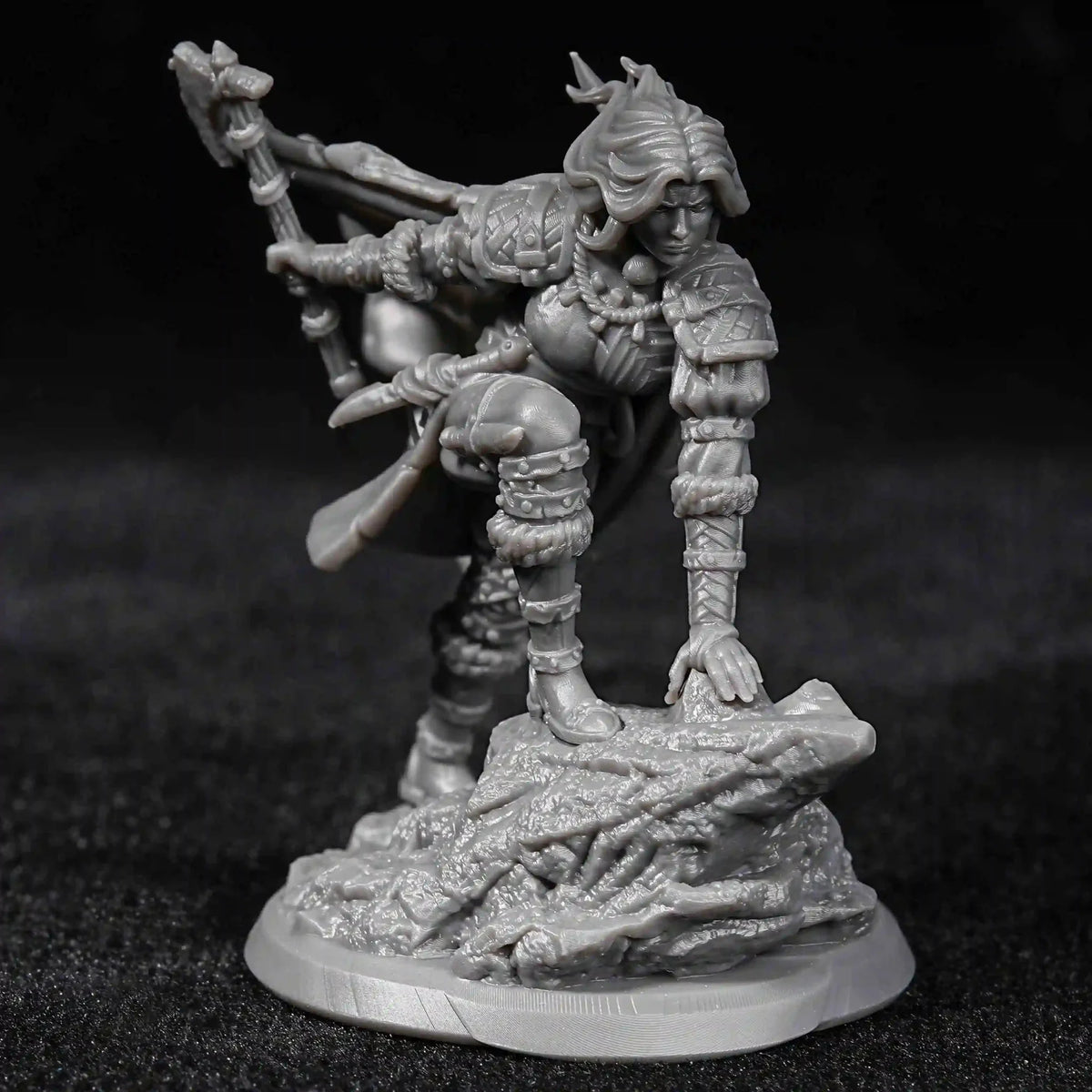 Female Human RPG Miniature – Tabletop Model – Female Human Ranger Tracker DND Character Miniature Model