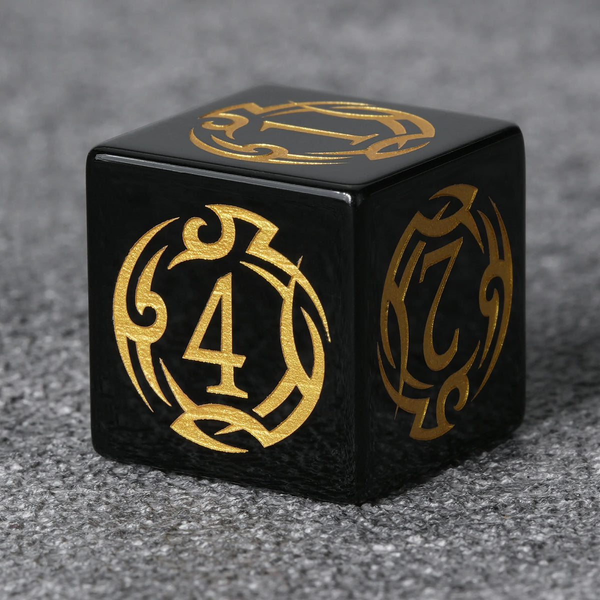 Flame Rune Natural Stone RPG Dice Set – alternate product view