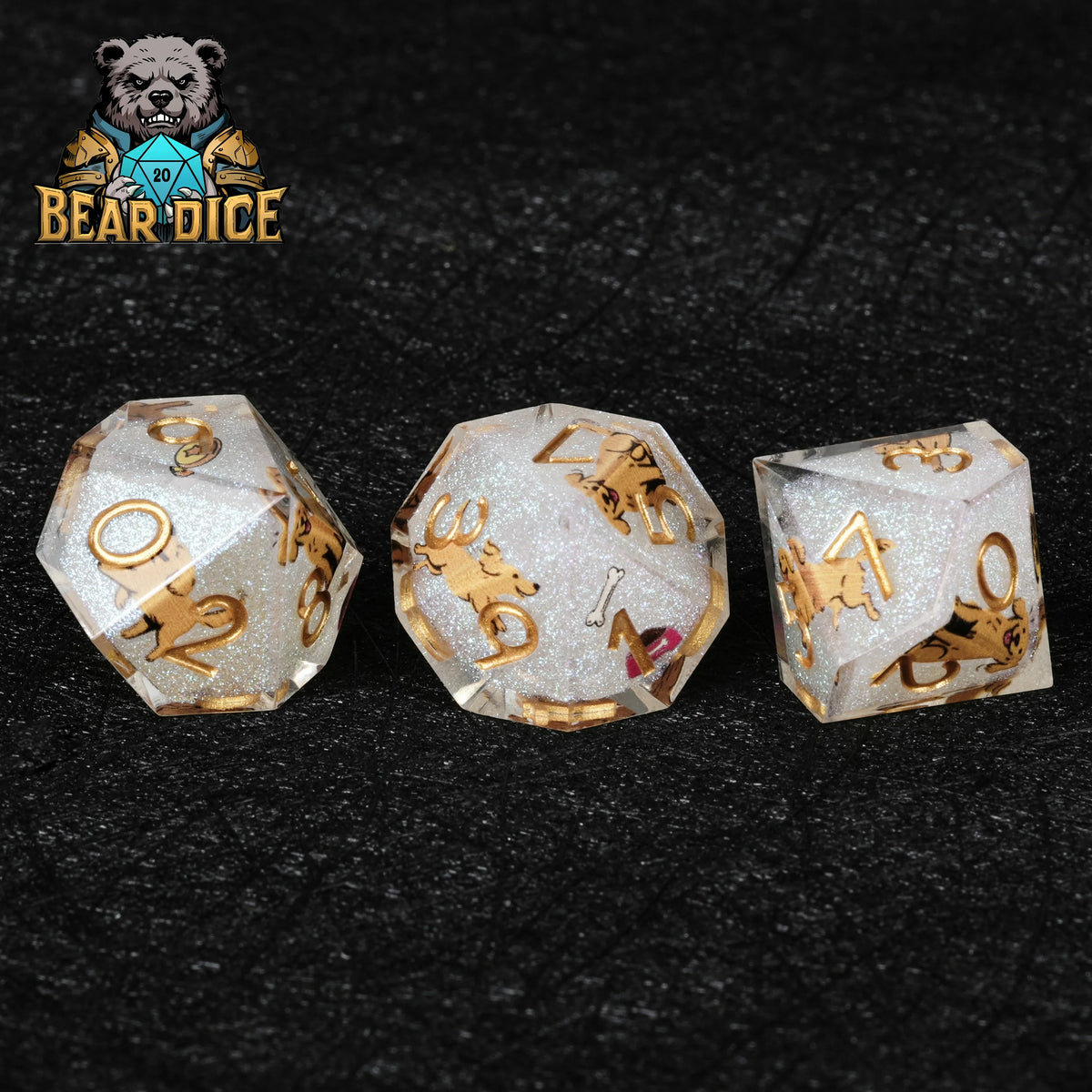 Flecked Glitter Resin D10 Dice – alternate product view