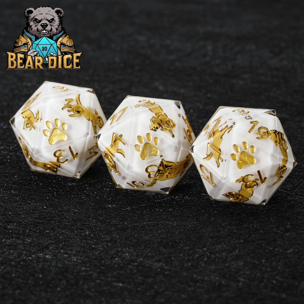 Flecked Resin D20 Dice