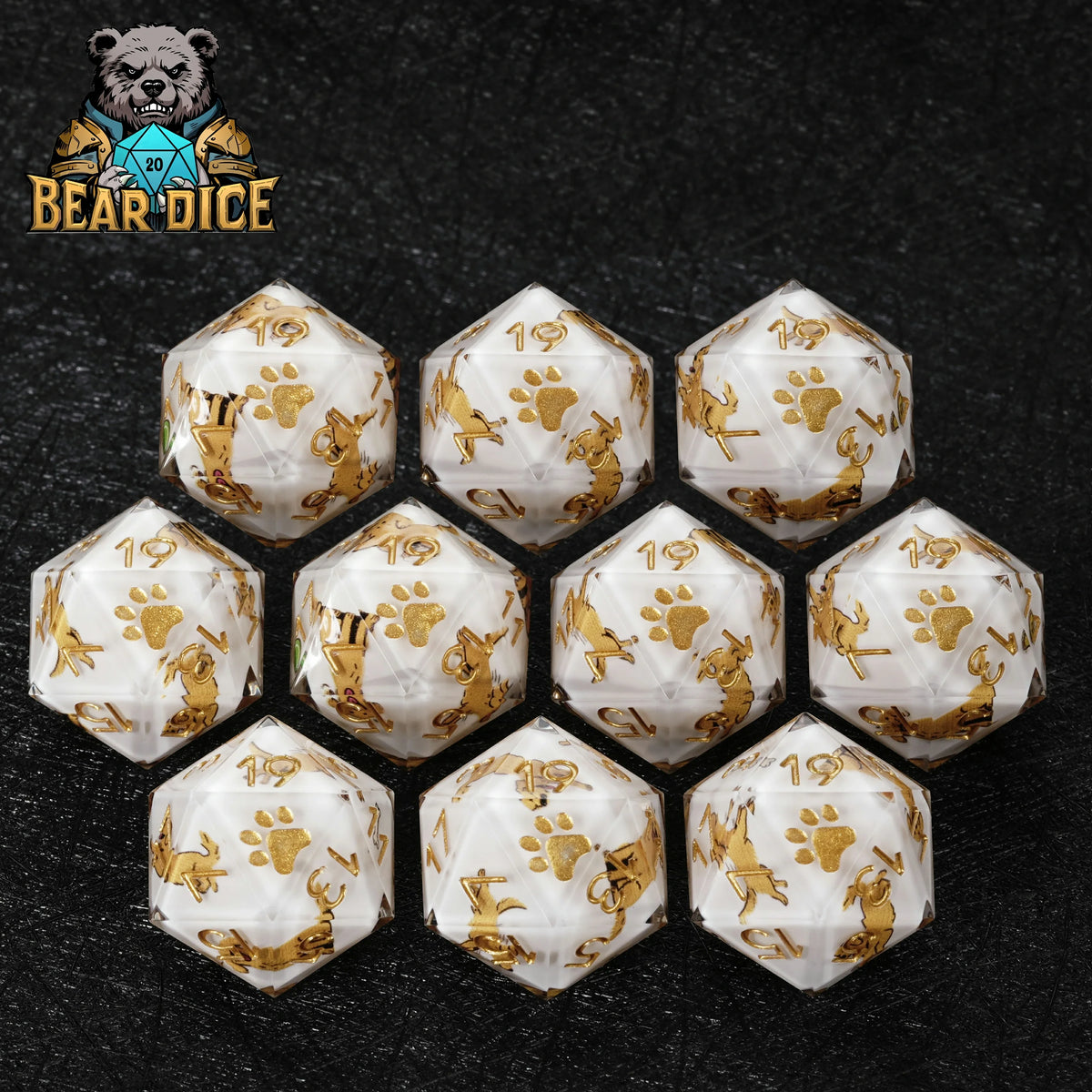 Flecked Resin D20 Dice – alternate product view