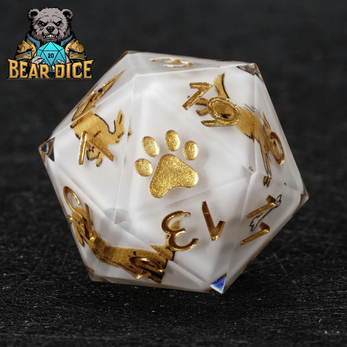 Flecked Resin D20 Dice – alternate product view