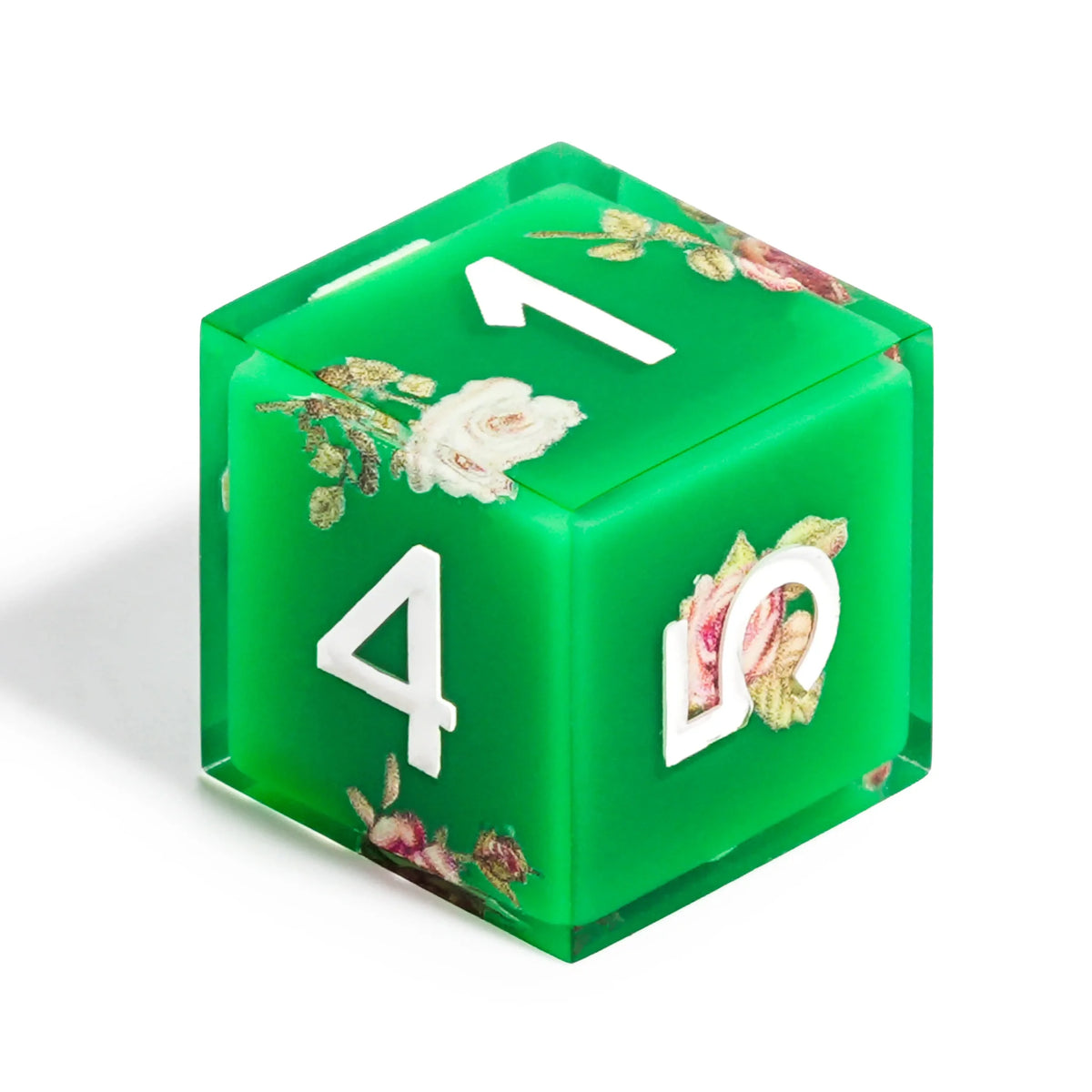 Floral Resin DND Dice Set – Forest Magic - Rose Resin DND Dice Set