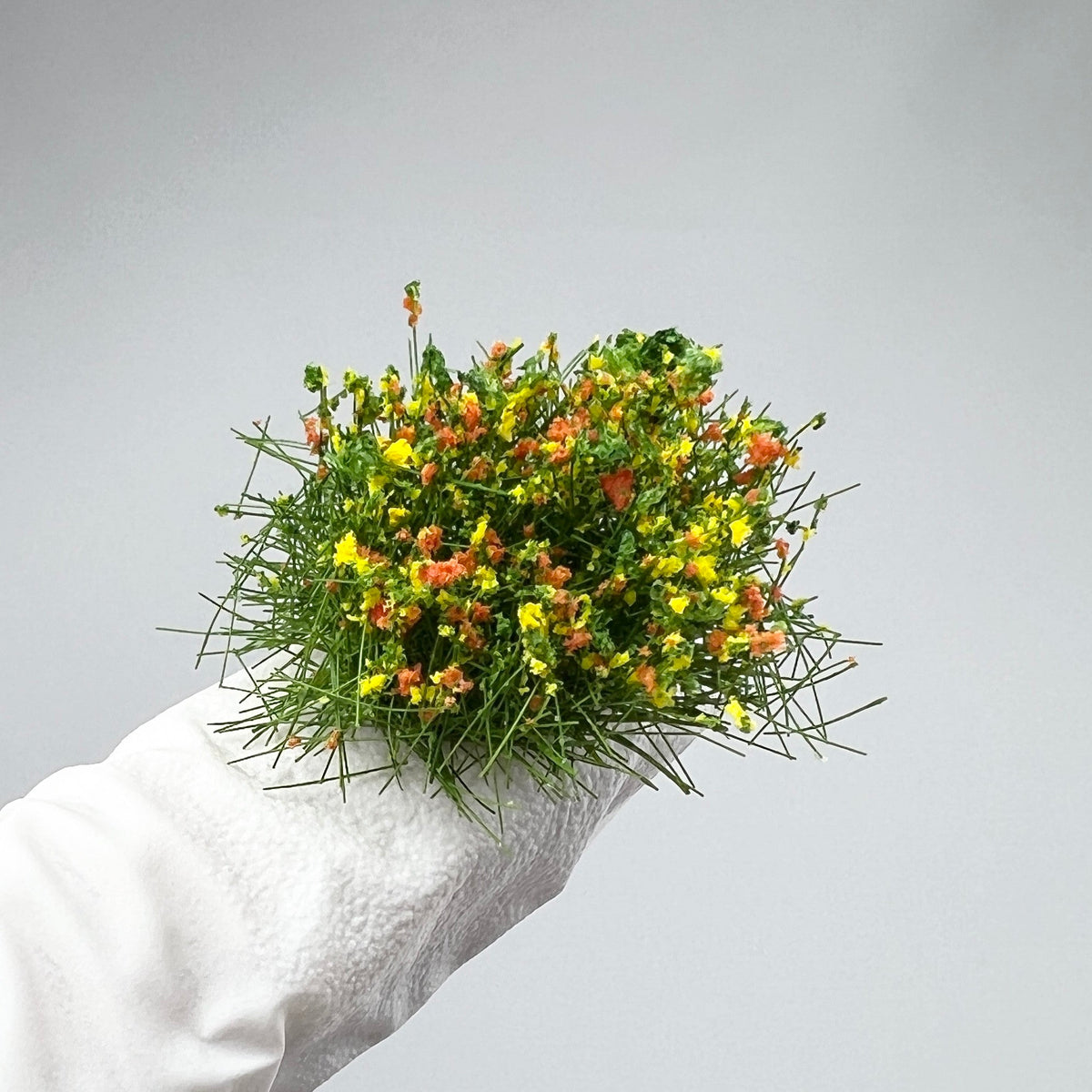 Flower RPG Miniature – Tabletop Model – DND Orange-Yellow Miniature Flower Clusters – Realistic Vegetation for