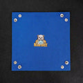 Foldable Dice Tray – Leather – Four-corner button leather blue dice tray with logo