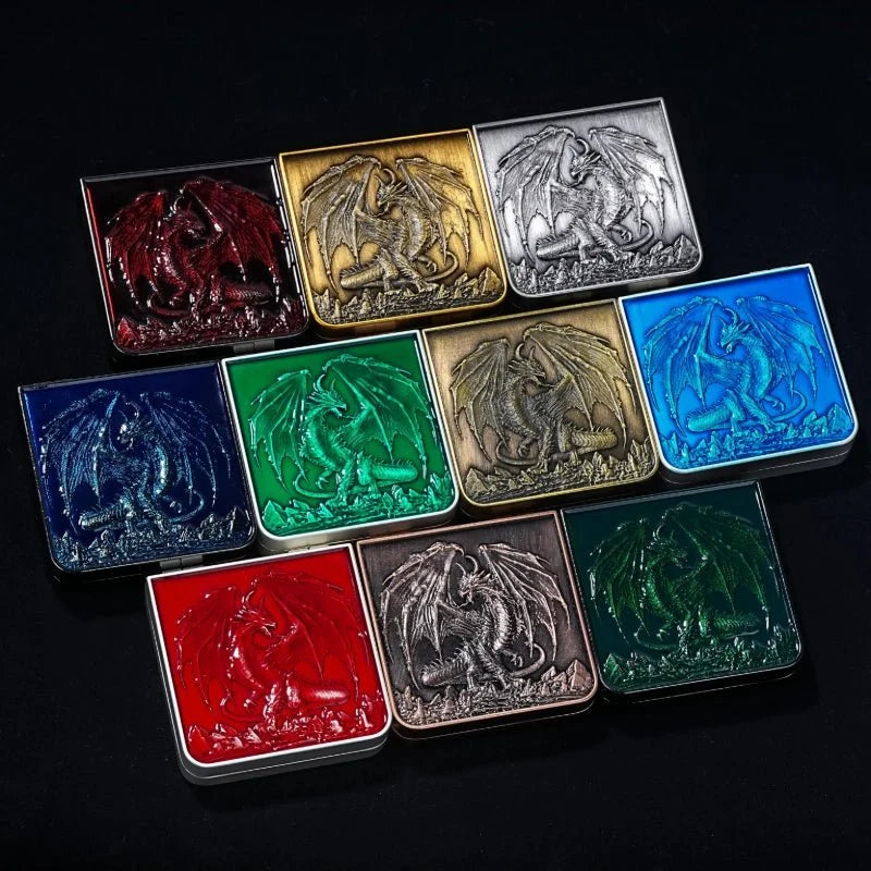 Foldable Turntable Dice Box – Metal – Spinner Design – Unique 7-in-1 metal folding dice case available in 10 colors