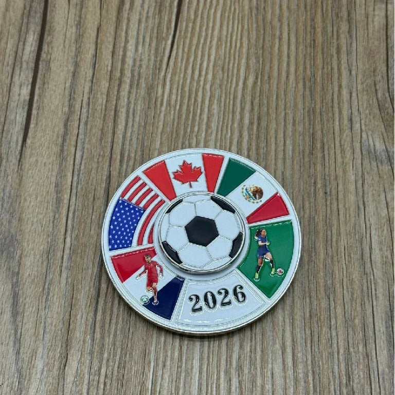 Football Magnetic Metal Spinner Dice Set – alternate product view
