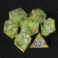Football Resin D&D Dice Set – Gold Lettering – alternate product view