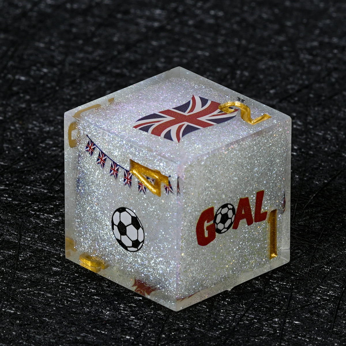 Football World Resin RPG Dice Set – Glitter – alternate product view