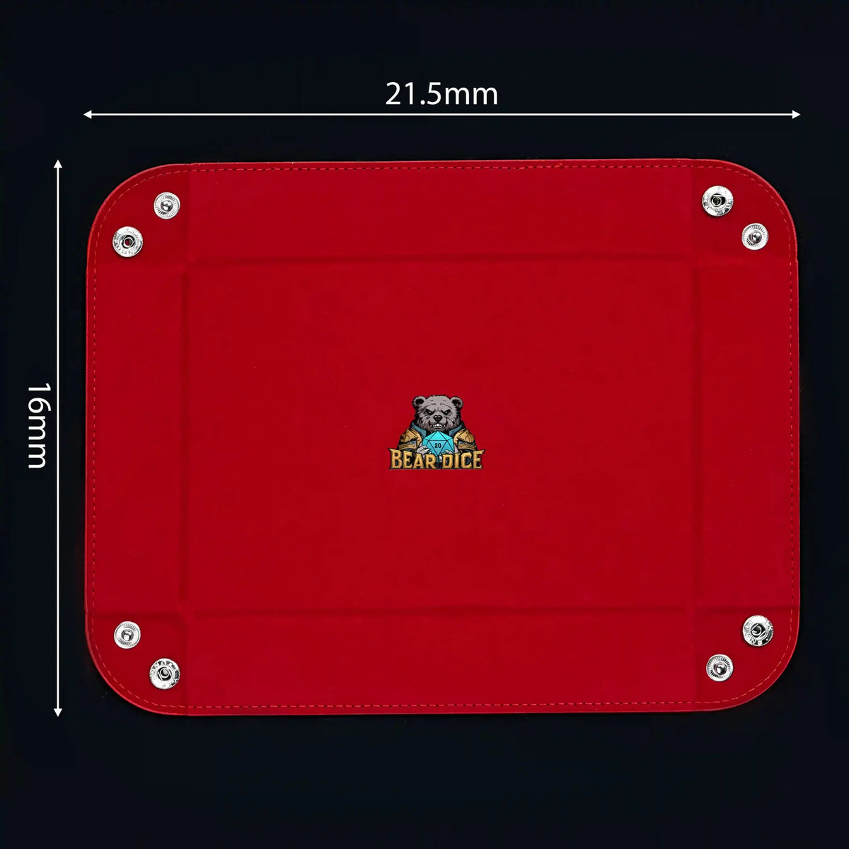World Cup Dice Tray – Leather – Four Corner Folding - Velvet Dice Pad Leather dnd Game Dice Tray
