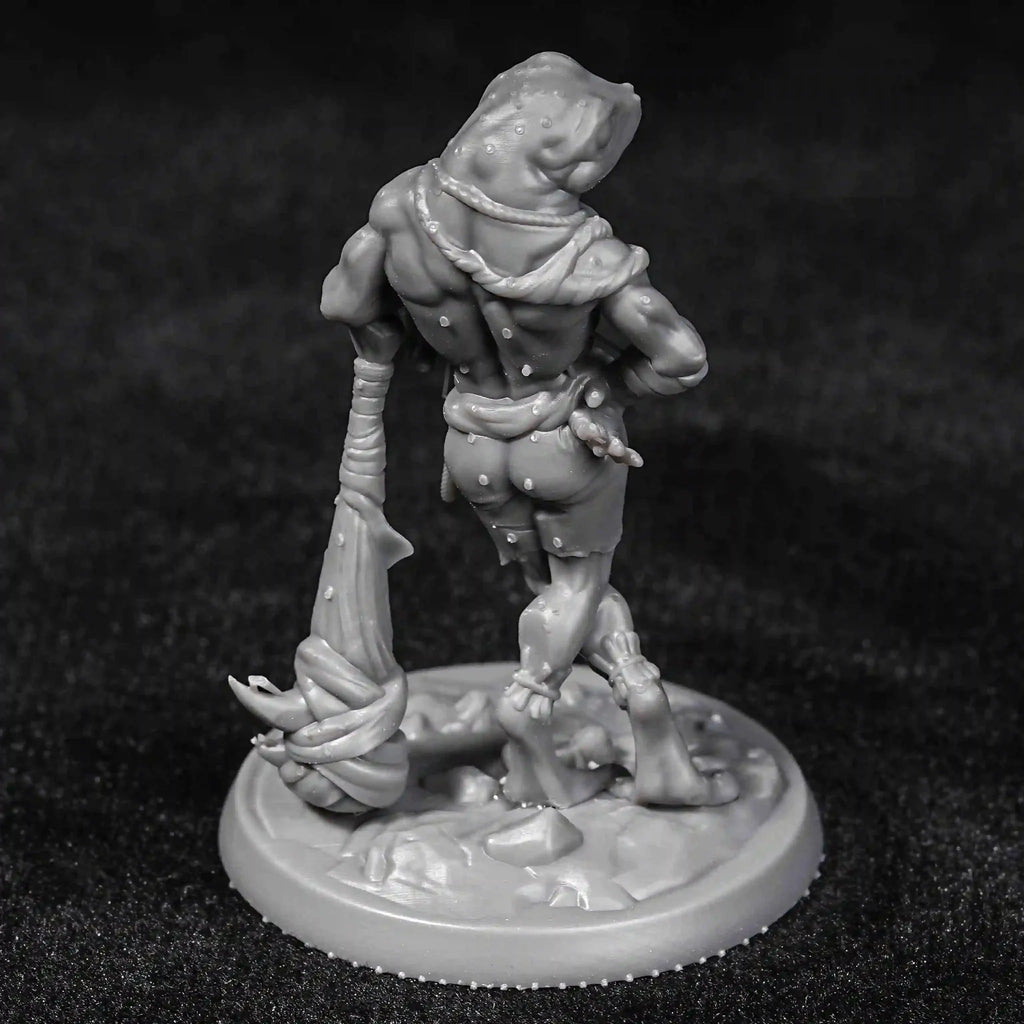 Frog Warrior RPG Miniature – 3D-Printed Tabletop Model – Fairy fantasy style 3D printed model DND Frog Warrior chess