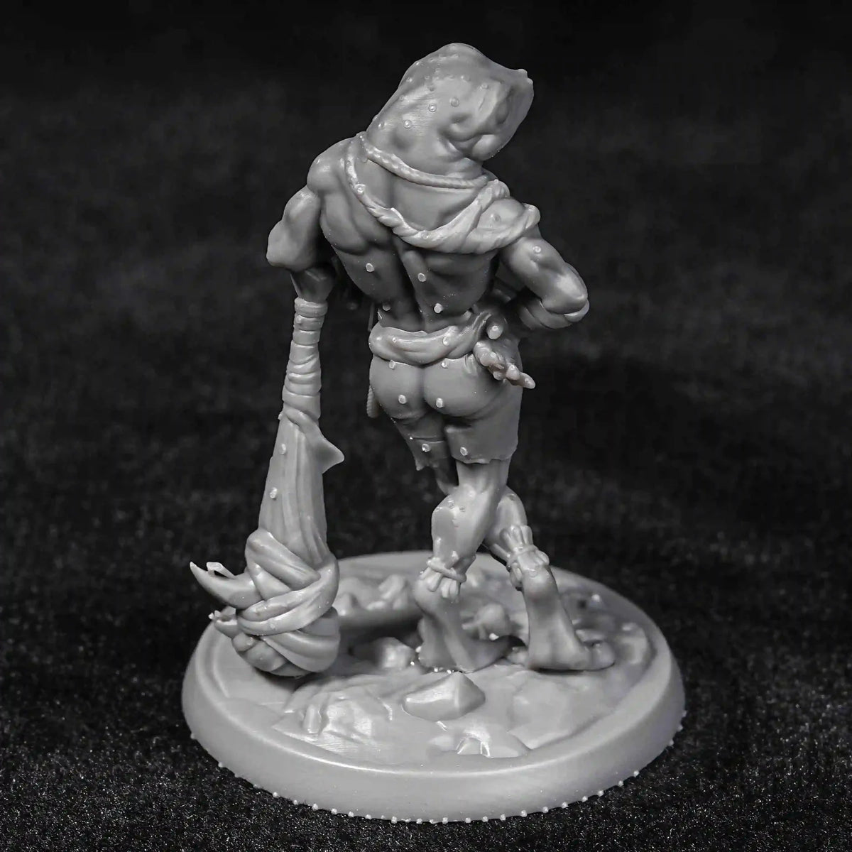 Frog Warrior RPG Miniature – 3D-Printed Tabletop Model – Fairy fantasy style 3D printed model DND Frog Warrior chess