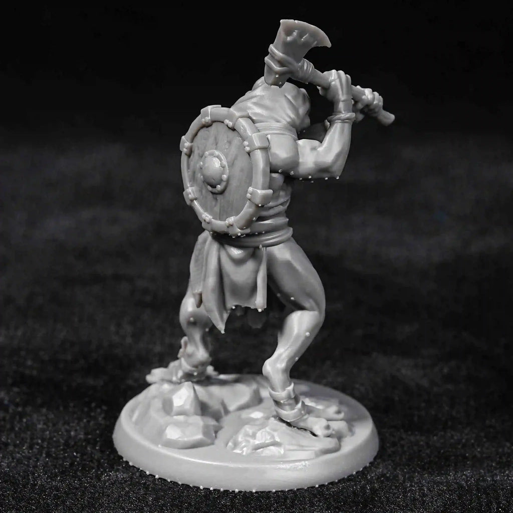Frogman Warrior RPG Miniature – Tabletop Model – Frogman Warrior with Axe DND Character Miniature Model