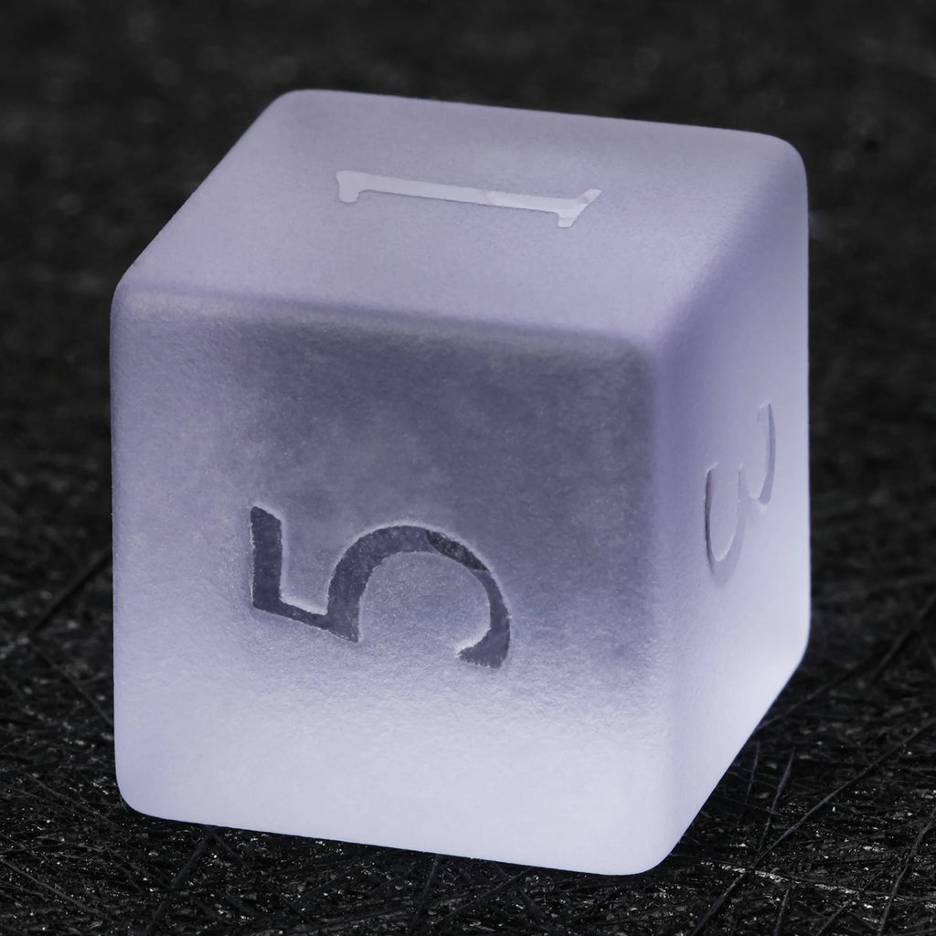 Frosted Amethyst Glass RPG Dice Set – alternate product view