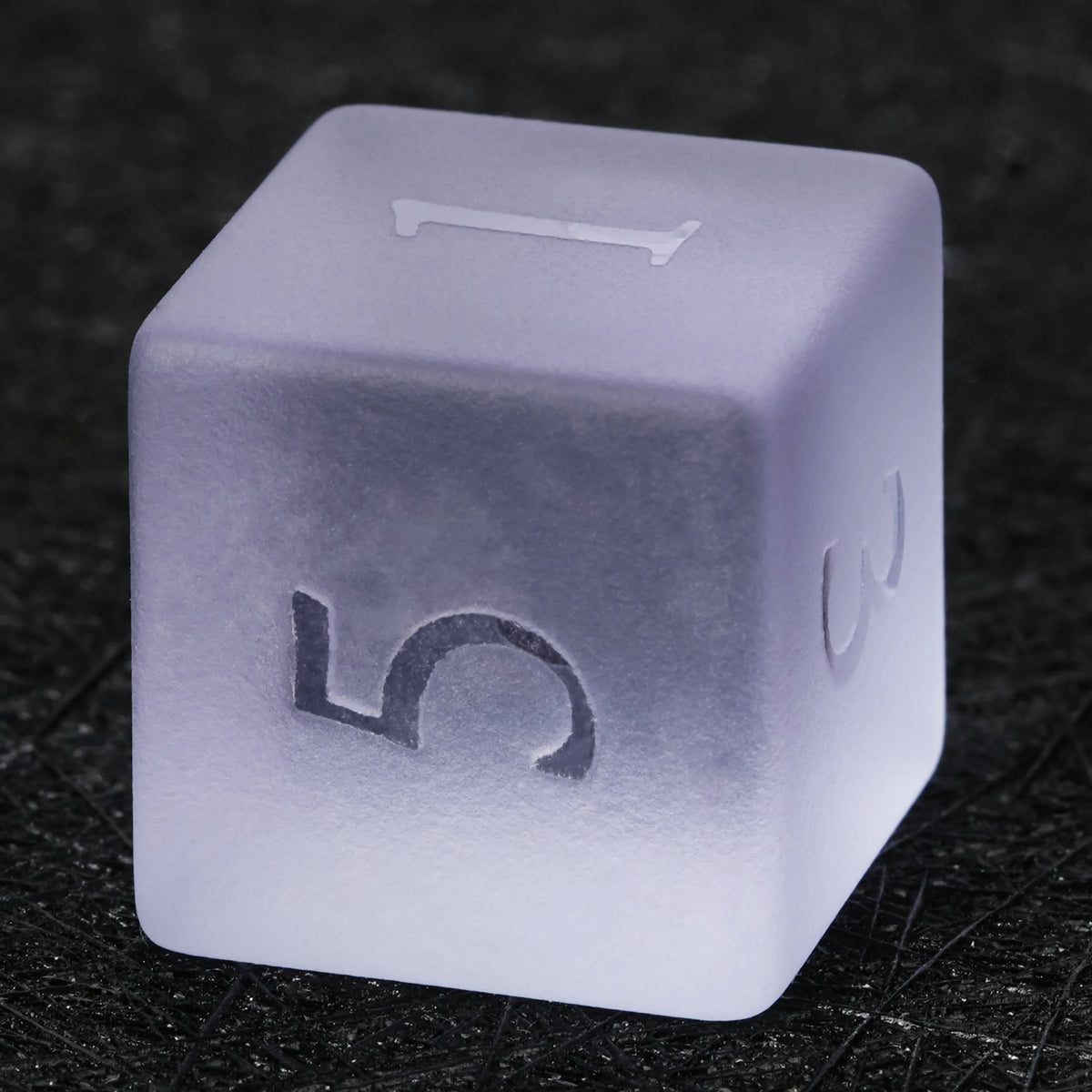 Frosted Amethyst Glass RPG Dice Set – alternate product view