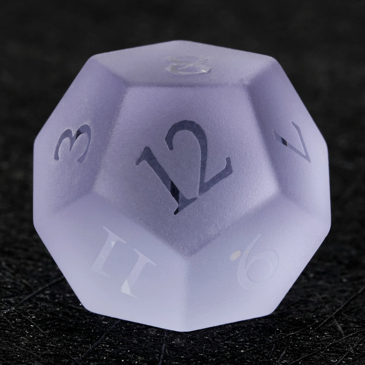 Frosted Amethyst Glass RPG Dice Set – alternate product view