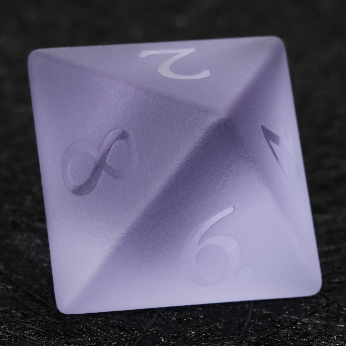 Frosted Amethyst Glass RPG Dice Set – alternate product view