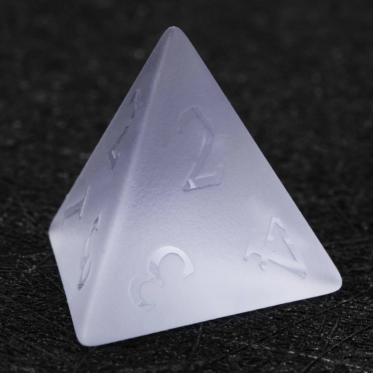 Frosted Amethyst Glass RPG Dice Set – alternate product view