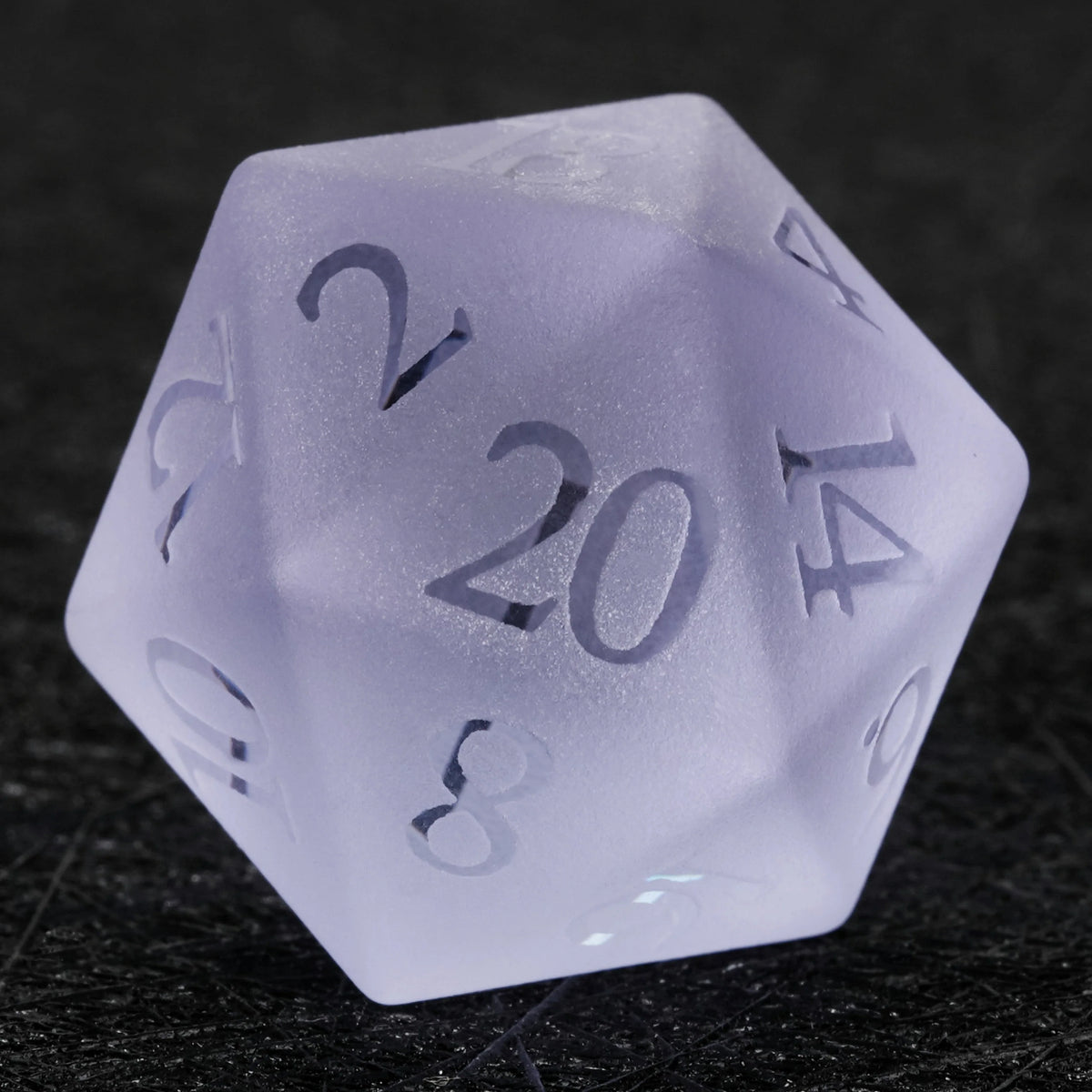 Frosted Amethyst Glass RPG Dice Set – alternate product view