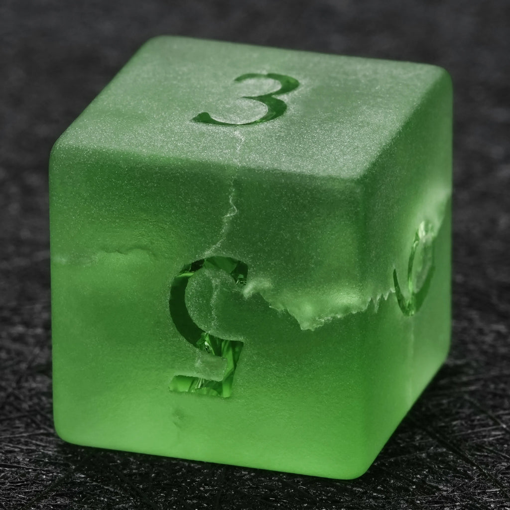 Frosted Crackle Gemstone RPG Dice Set – alternate product view