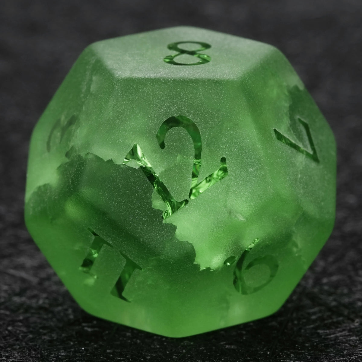 Frosted Crackle Gemstone RPG Dice Set – alternate product view