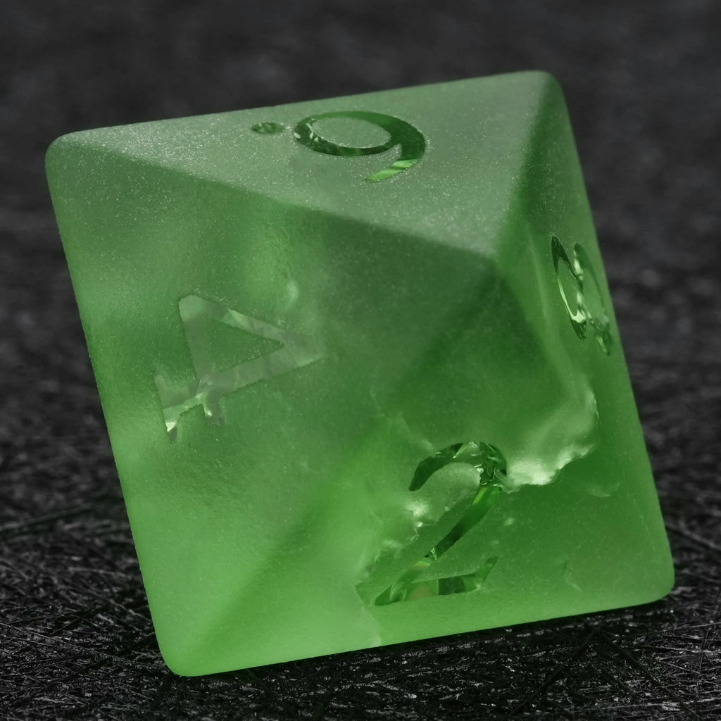 Frosted Crackle Gemstone RPG Dice Set – alternate product view