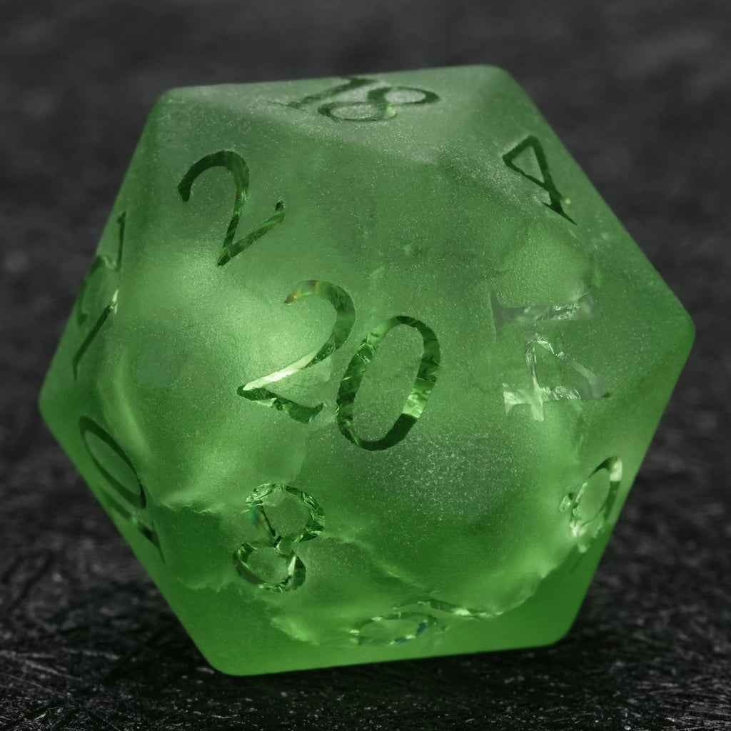 Frosted Crackle Gemstone RPG Dice Set – alternate product view