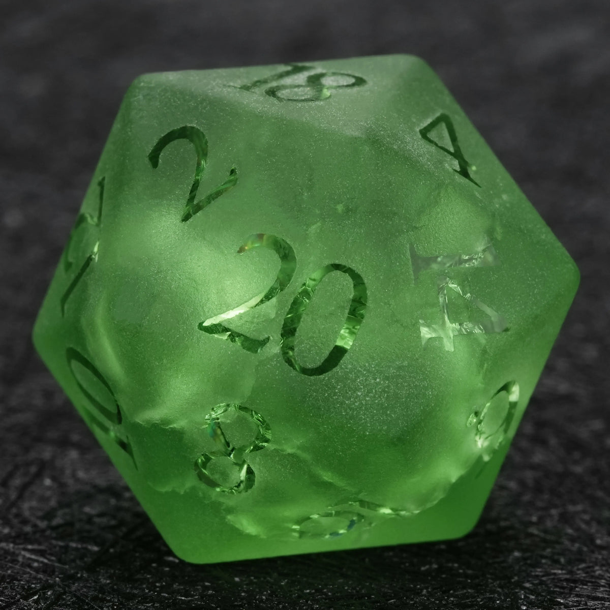 Frosted Crackle Gemstone RPG Dice Set – alternate product view