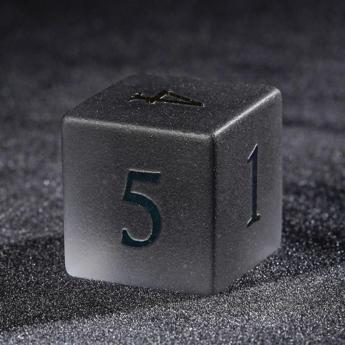 Frosted Grey Gemstone RPG Dice Set – Red Numbers – alternate product view