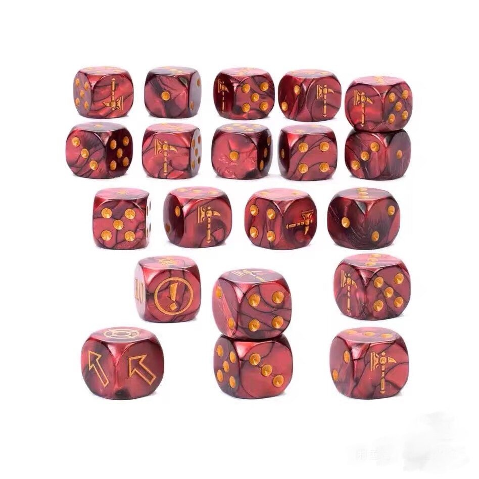 Fyreslayers Pearlescent Acrylic D6 Dice Set