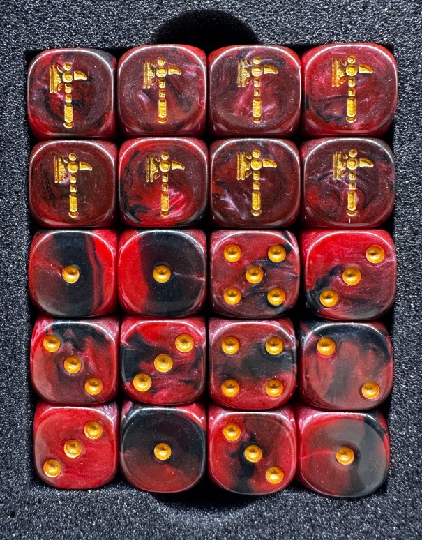 Fyreslayers Pearlescent Acrylic D6 Dice Set – alternate product view