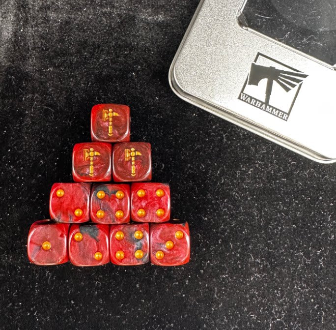Fyreslayers Pearlescent Acrylic D6 Dice Set – alternate product view