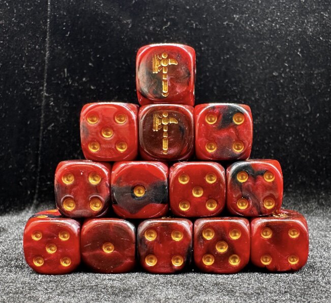 Fyreslayers Pearlescent Acrylic D6 Dice Set – alternate product view