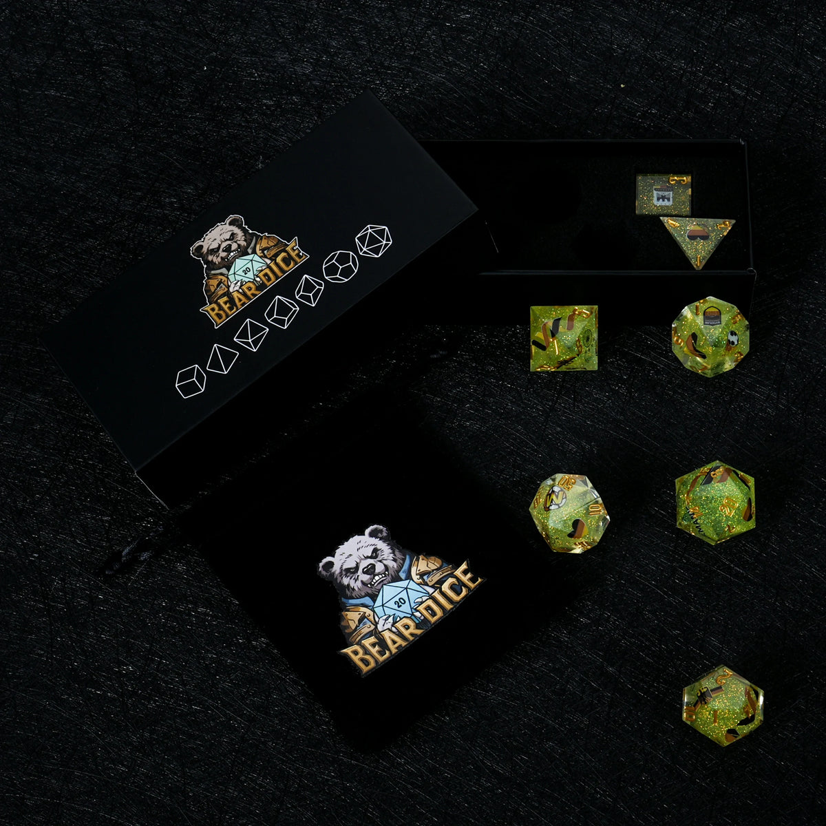 Germany Soccer Resin DND Dice Set – Glitter – alternate product view
