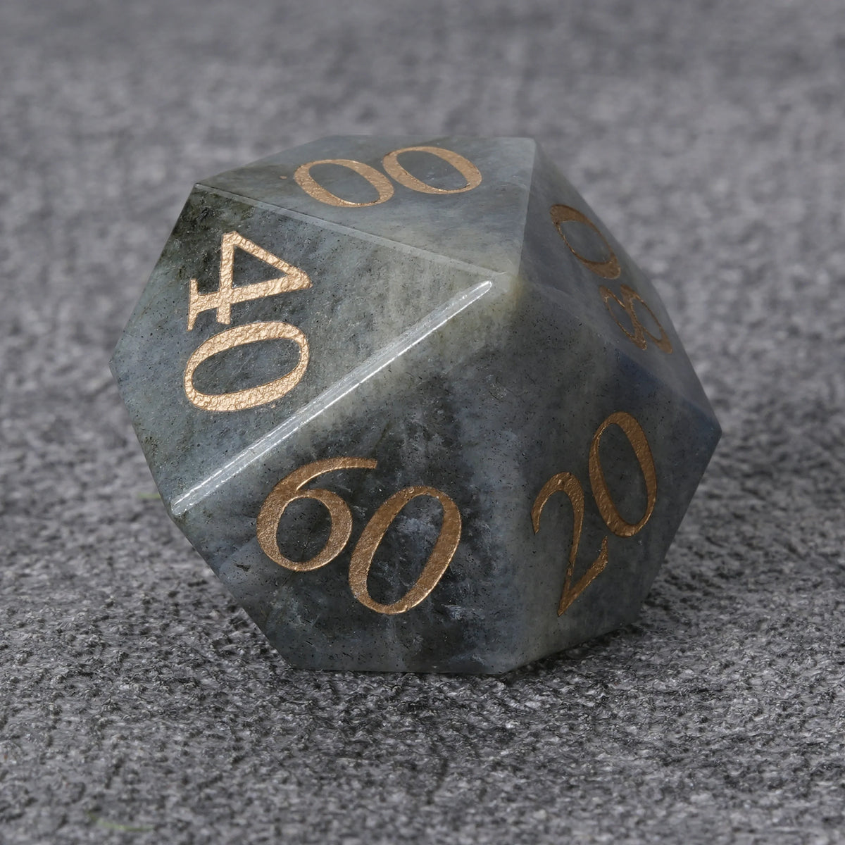 Grey Natural Natural Stone RPG Dice Set – alternate product view