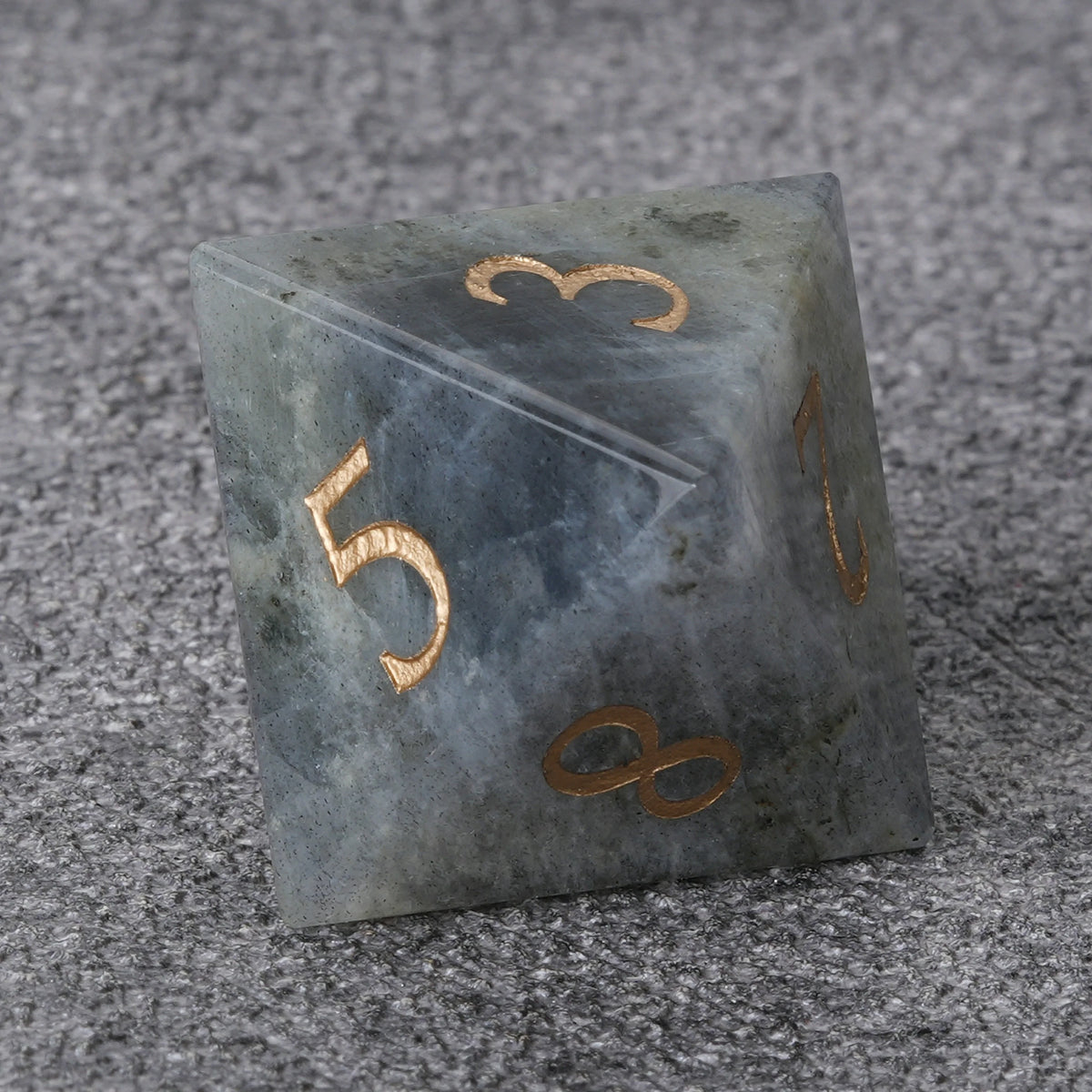 Grey Natural Natural Stone RPG Dice Set – alternate product view