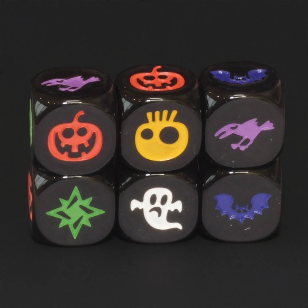 Halloween Ghost Acrylic DND Dice – DND Dice Black Acrylic Halloween Dice Ghost 6 - Sided Dice