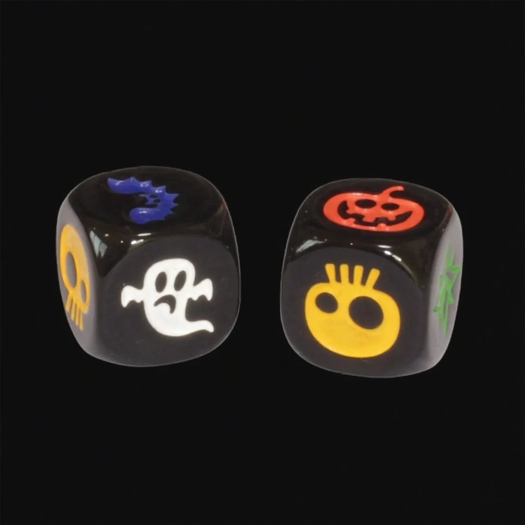 Halloween Ghost Acrylic DND Dice – DND Dice Black Acrylic Halloween Dice Ghost 6 - Sided Dice