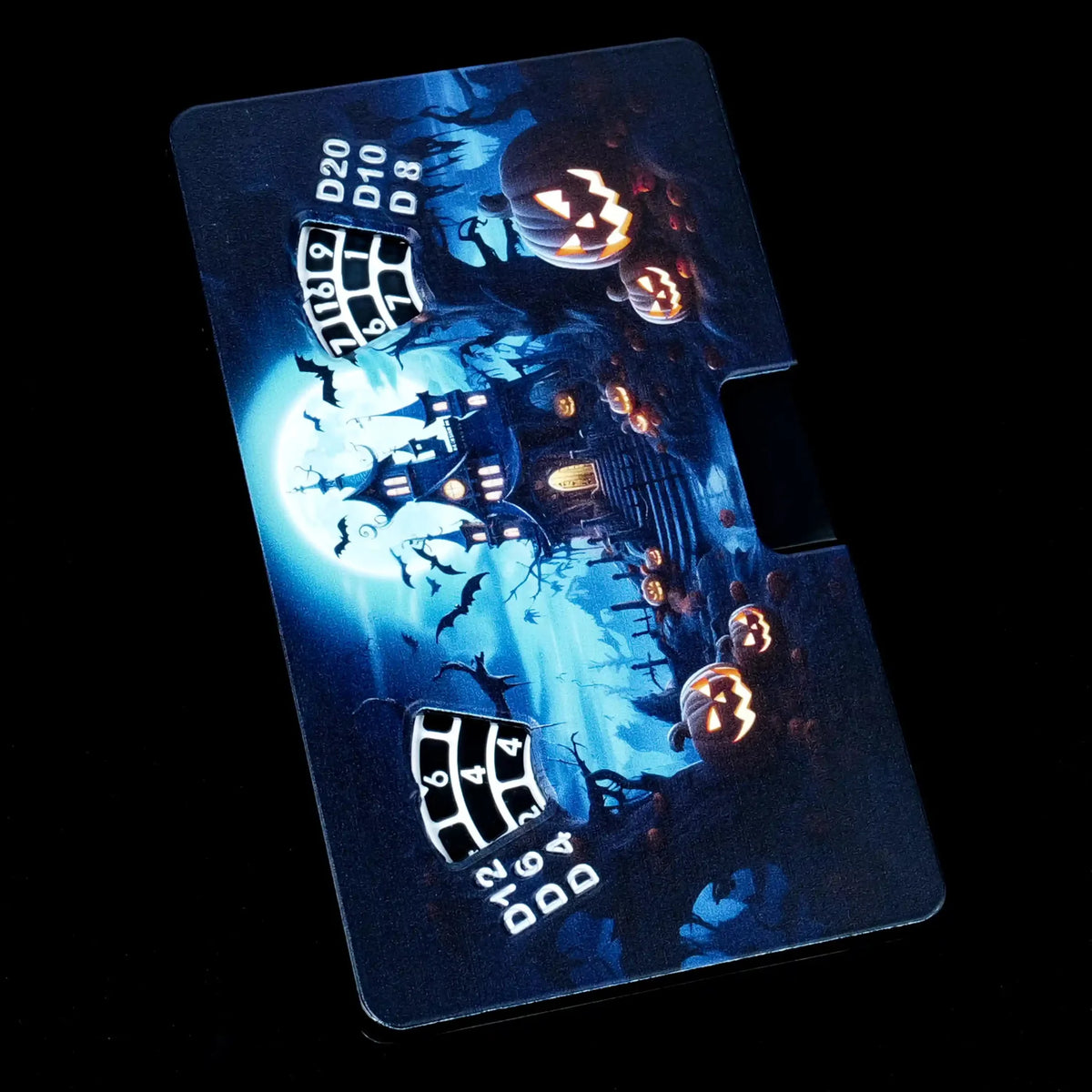 Halloween Roulette Dice Box – Metal – Unique Roulette Dice: 7 in 1 Metal Dice Box Button Spin Paper Card Dice