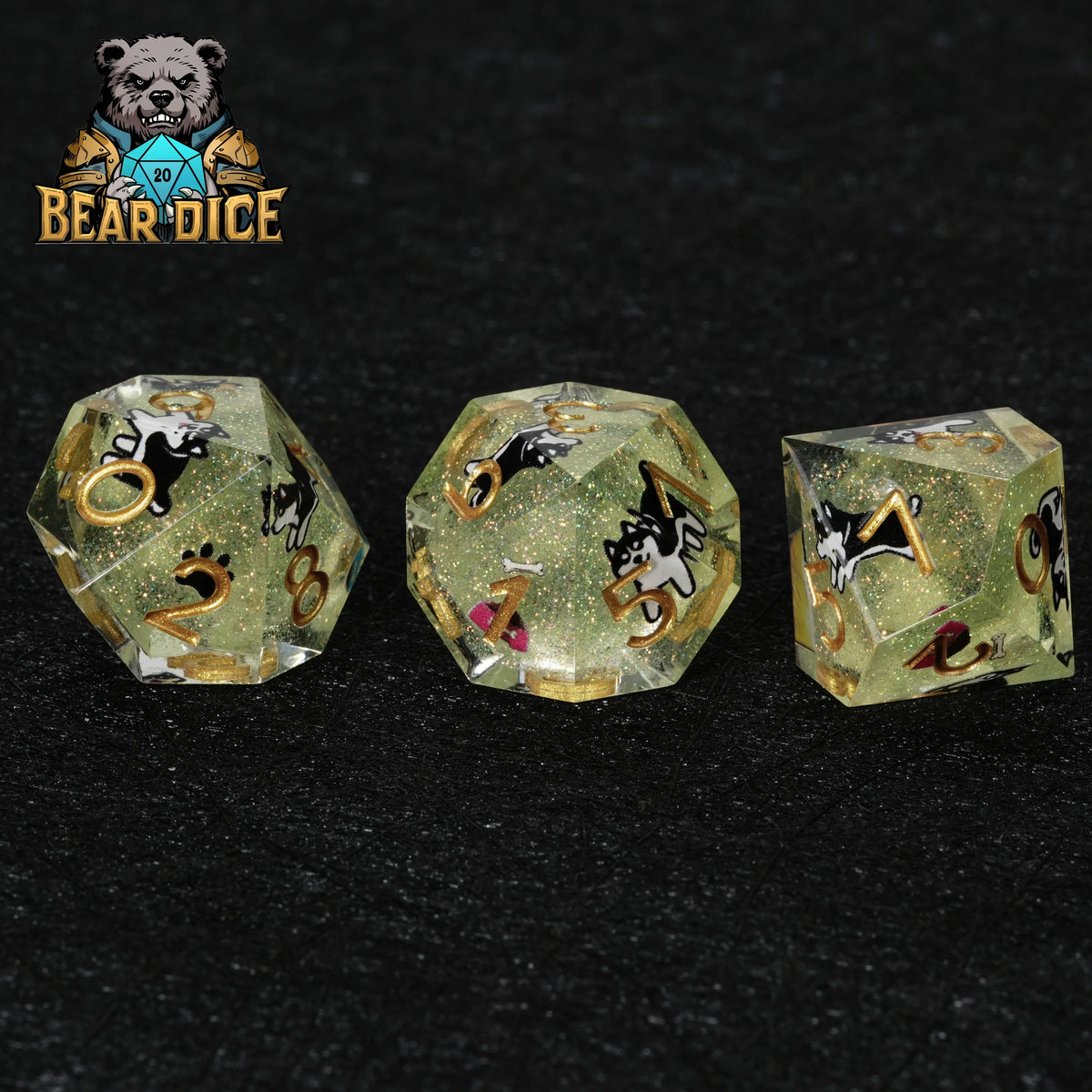 Husky Glitter Resin D10 Dice Set – alternate product view