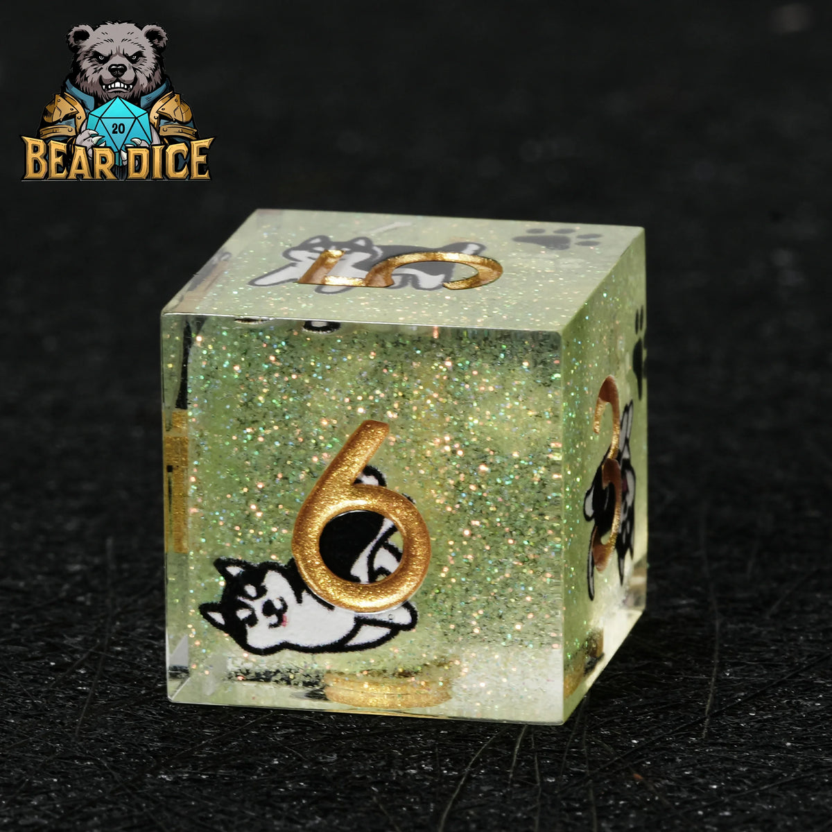 Husky Glitter Resin D6 Dice Set – alternate product view