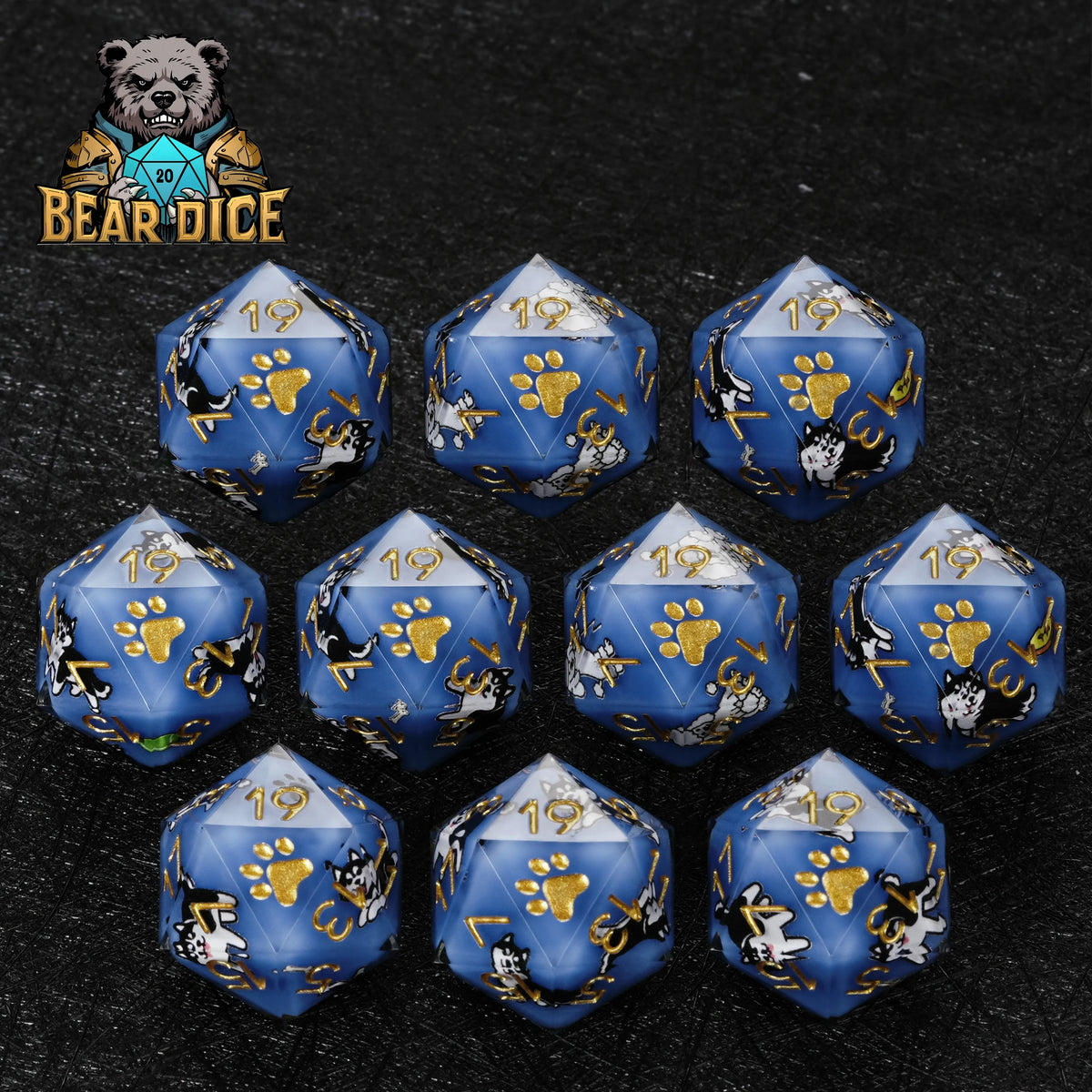 Husky Resin D20 Dice – alternate product view